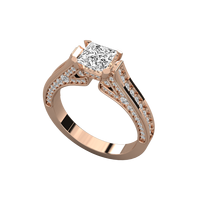 Anillo de Diamante Cultivado en Laboratorio de 14K para Mujer