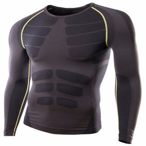 เสื้อรัดกล้ามเนื้อแขนยาวสำหรับผู้ชาย ออกแบบเองได้ตามสั่ง ผลิตจากโรงงาน ขายดีที่สุด สำหรับกีฬา BJJ MMA และกีฬาต่อสู้อื่นๆ อุปกรณ์ป้องกันความปลอดภัย จำหน่ายออนไลน์ - Product Image 3