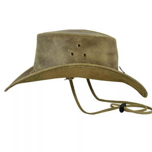 Chapeaux en cuir à la mode fabriqués au Pakistan de meilleure qualité quantité minimale de commande bas chapeau en cuir léger fabriqué en usine - Product Image 4