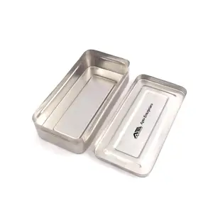 Hospital Stainless Steel Mixing Medicine Hollow Ware Utensils Surgical Reusable Kidney Instruments Dish Tray With Lid