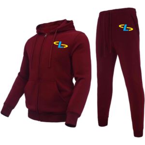 Survêtement personnalisé de haute qualité pour hommes, tenue décontractée, survêtement pour hommes, 2 pièces, jogging de gymnastique à fermeture éclair complète - Product Image 5