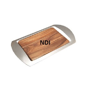 ถาดไม้รองเสิร์ฟขนมและเค้กสำหรับโรงแรมและภัตตาคารที่จัดเก็บอาหารเช้าแบบโค้งมนเป็นมิตรกับสิ่งแวดล้อม - Product Image 1