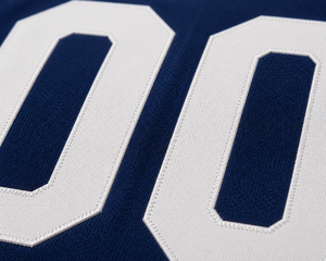 Maillot de football personnalisé bleu marine, impression par sublimation du nom et du numéro, 100% polyester, séchage rapide, uniforme d'équipe, vente en gros OEM - Product Image 6