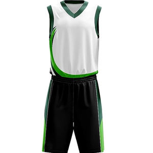 Uniforme de baloncesto de poliéster 100% Unisex más vendido, conjuntos de ropa deportiva con logotipo impreso personalizado, ropa de equipo transpirable para Tallas grandes - Product Image 1