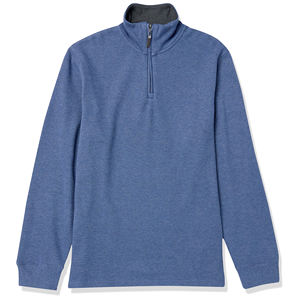 Wholesale High Quality <b>Mens</b> Long Sleeve <b>Quarter</b> <b>Zip</b> Sweatshirts Custom Logo Blank Cotton Blended Breathable Casual Sports Shirts - Product Image 1