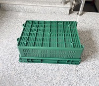 Caisses en plastique robustes empilables de style maillé pour la production de légumes et de fruits, boîtes de stockage polyvalentes pour produits frais