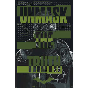Robert Pattinson the Batman <b>Poster</b> Modern Design Style Unmask the Truth Paper Material for Wall Usage - Product Image 1