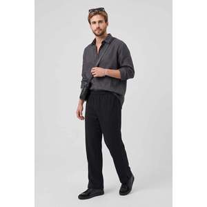 <span class=keywords><strong>Pantaloni</strong></span> <span class=keywords><strong>Palazzo</strong></span> Tommylife da Uomo Neri con Cintura Integrata, Vestibilità Comoda - 82196 - Nero - Product Image 1
