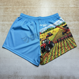 Short de football de rugby australien à impression personnalisée avec poches zippées pour homme - Product Image 2