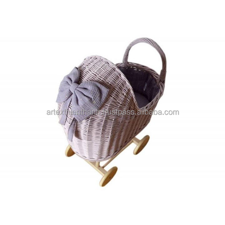 Baby-Puppenwagen aus Weide, Buggy-Kinderwagen, Rattan-Puppenwagen mit  Rdern, Kinderzimmer-Dekoration, Retro-Geflochtener Kleinkind-Trger|  Alibaba.com