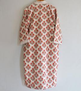 Cotton Handmade Kantha Quilt <b>Jacket</b> Hand Block Print Cotton Kantha <b>Kimono</b> Beach Wear,Hand Stitch Kantha Robe Long Bath Robe Gown - Product Image 3