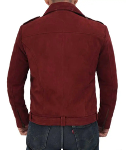 Venta al por mayor de moda de los hombres chaqueta de cuero de moda de los hombres de gamuza chaqueta de cuero de alta calidad - Product Image 6