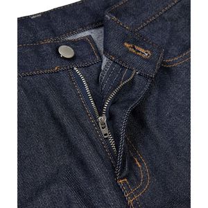 Pantalon droit taille haute semi-ample en denim brut avec tissu en toile INDIGO West Grand <span class=keywords><strong>Boulevard</strong></span> - Product Image 5