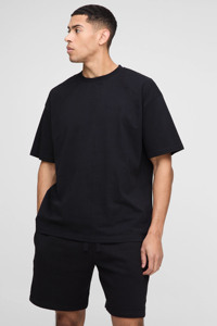 Ensemble de t-shirts 2 pièces pour hommes de grande taille, noir, oversize, style sport et rue, pour l'été, sport, entraînement, plage, streetwear, logo personnalisé - Product Image 3