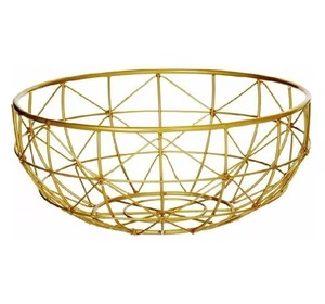 Stylish Decorative Metal <b>Wire</b> <b>Storage</b> <b>Basket</b> Premium Organizer for Fruit Vegetables Home Kitchen Elegant Modern - Product Image 6