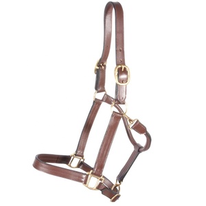 Halter de caballo de diseño anatómico clásico de cuero duradero con costuras elevadas cuadradas acolchadas y elegantes estilo de sillín occidental - Product Image 1