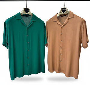 Camisa Moderna de Manga Corta con Estampado Floral para Hombre, Corte Holgado, Tela Ligera, Diseño Elegante de Verano, Ropa Casual, Atuendo para Vacaciones - Product Image 1