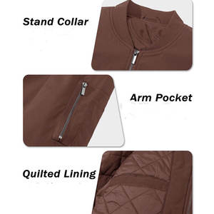 Blouson Bomber Homme Tendance, Léger et Résistant au Vent, Fermeture Éclair Intégrale, Poignets Côtelés, Veste Décontractée Style Urbain - Product Image 5