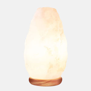 IMPEX PAKISTAN Himalayan Red Salt Lamp 100% Natural Quality Air Purifier Hand Carved Wooden Base Home Decorative Crafts - Product Image 1