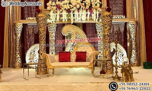 Salón de bodas del sur de la India Estilo Cisne Mandap Srilankan Boda Nuevo diseño Swan Mandapam Maharani Ceremonia DE BODA FRP Swan Mandap - Product Image 5