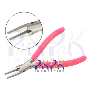 125mm Flat Nose Pliers Smooth Jaws PVC Handles OEM for Crimping Fishing DIY Jewelry Making Wire Wrapping Pliers Joint Box - Product Image 1