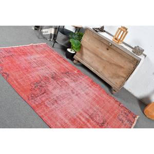 Alfombra roja Bohemia turca Vintage 4,1X7,2 pies área grande patrón abstracto de lana látex de 10mm de espesor para decoración de habitación de pasillo - Product Image 4