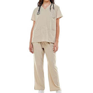 ชุดยูนิฟอร์มพยาบาลผ้าฝ้ายถักสำหรับผู้หญิงระบายอากาศได้ดีชุดพยาบาล - Product Image 1