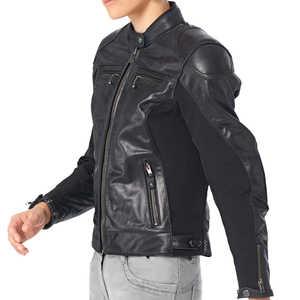 <b>Men</b> Genuine Leather Jacket <b>Black</b> Waterproof Windproof Winter Motorcycle Riding Outerwear Custom Racing Model Cotton Lining 2026 - Product Image 4
