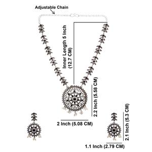 <b>Indian</b> Manufacturer <b>Jewellery</b> Wholesaler Antique Crystal Faux Pearl Round Leaf Floral Necklace Dangle Earrings <b>Set</b> for Women - Product Image 4