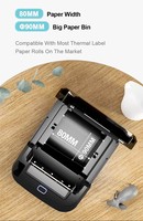 Impresora Térmica NORGEE N310 USB Wifi 2 en 1 con Compartimento para Papel Grande de 90 mm, Impresora de Etiquetas Térmicas de 3 Pulgadas, Impresora de Recibos, Impresora POS