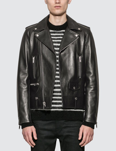 Veste d'hiver pour homme personnalisée, en cuir écologique, avec fermeture éclair, service OEM, la plus populaire, haute qualité, respirante, séchage rapide, col montant - Product Image 1
