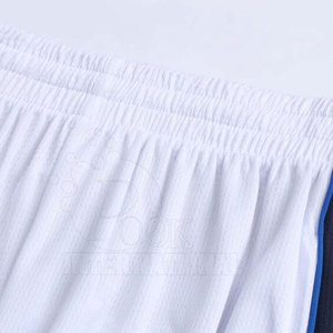 Hot Sale High Quality Men Basketball Jersey Uniform Trendy Style White And Blue Basketball Uniform - Product Image 5