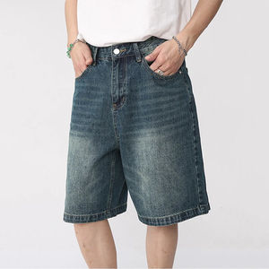 Shorts en jean pour hommes, streetwear, été, polyvalents, basiques, respirants, écologiques, coupe-vent, tissage en coton pour plusieurs tenues - Product Image 3
