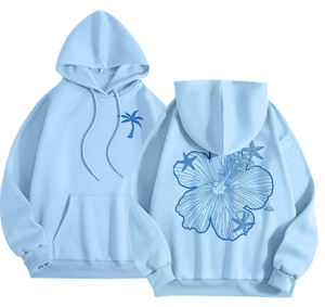 OEM moda mujer sudaderas con capucha de moda y de moda suelta Ajuste de alta calidad azul marino sudadera al por mayor personalizada mujer sudadera - Product Image 1