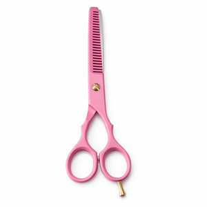 Ciseaux professionnels roses pour la retouche des cheveux – Ciseaux texturisants en acier inoxydable pour salon et barbier - Product Image 1