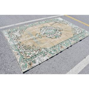 Clásico Beige verde 6,1X9,3 pies alfombra turca hecha a mano Aubusson diseño sala de estar alfombra rectangular para pasillo alfombras de noche - Product Image 3