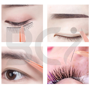 Pinzas para cejas de 4 Uds., pinzas multiusos de acero inoxidable, herramienta de belleza para depilación con punta inclinada de alta precisión - Product Image 4