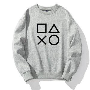 เสื้อ Crewneck ขนาดใหญ่ธรรมดาคุณภาพสูงแบบกําหนดเองสําหรับผู้ชายเสื้อสเวตเตอร์แขนยาวเสื้อสเวตเตอร์พรีเมี่ยม - Product Image 6