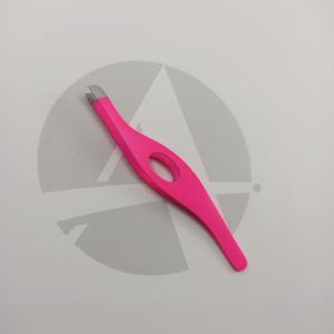 Pinzas Profesionales para Cejas de Acero Inoxidable con Punta Inclinada y Recubrimiento Rosa, Herramientas de Belleza para Maquillaje y Depilación de Cejas - Product Image 6