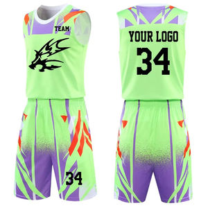 Uniforme de Baloncesto Juvenil Uniformes de Baloncesto Estampado por Sublimación Uniformes de Baloncesto Conjuntos Hombres - Product Image 3