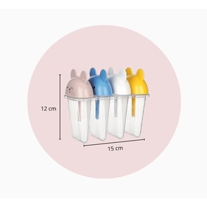แม่พิมพ์ไอศกรีมแบบ 4 ชิ้น ปลอดสาร BPA ใช้ซ้ำได้ พร้อมไม้เสียบ ทำไอศกรีมเองได้ สำหรับเด็กและผู้ใหญ่ - Product Image 2