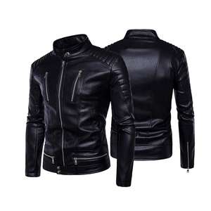 Custom Black Leather Biker <b>Jacket</b> <b>Men</b> Genuine Leather Motorcycle <b>Jacket</b> Premium Cafe Racer Outerwear Classic Moto Winter Stand - Product Image 6