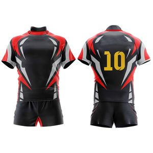 Ensembles de maillots de rugby grande taille respirants, antibactériens et à séchage rapide, qualité supérieure, vente en gros 2025, personnalisables OEM avec logo sur mesure, prix abordable - Product Image 3