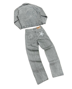 Nuevo Diseño de Traje y Chaqueta de Mezclilla para Hombre, Invierno 2025, Alta Calidad, Lavado Vintage, Diseño 2 en 1, 100% Algodón - Product Image 1