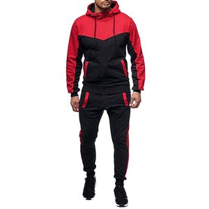 2026 Custom High Quality Hooded Solid <b>Hip</b> <b>Hop</b> 100% Cotton Breathable Blank Design Your Own <b>Men</b> Tracksuit Set - Product Image 1
