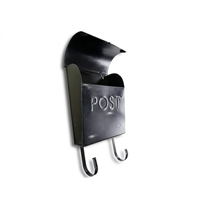 Mail Box With Black Powder Coated and Post Logo Envelope Holder and News <b>Paper</b> Box for Post Office Use - Product Image 2