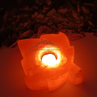 JOBAK Vente en gros Lampe de sel de l'Himalaya en forme de cœur, porte-bougie chauffe-plat, écologique, fait main, purificateur d'air, sculpté Feng Shui