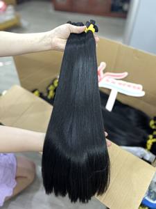 Wholesale Natural Black <b>Color</b> Human <b>Hair</b> Extensions Bone Straight Bulk Silky <b>Hair</b> Bundles vietnamese raw <b>hair</b> - Product Image 6