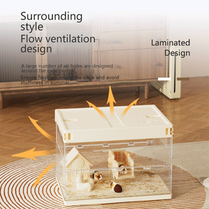 Cage pour hamster à porte latérale à grande pointe avec plateau en plastique de type palette [porte latérale] Cage à cage simple à grande flèche uniquement - Product Image 6