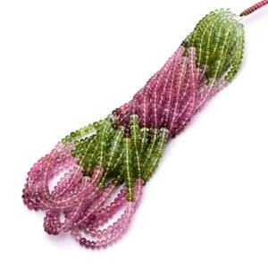 Perles rondes lisses en tourmaline multi-couleurs AAA+ 5mm-6mm, tourmaline naturelle des mines de Calabar, pierres précieuses pour la création de bijoux - Product Image 5